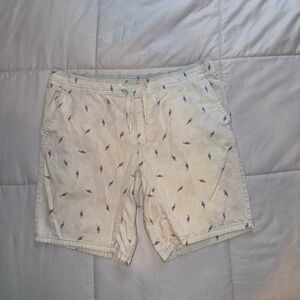 George Men's Tan Shorts with Toucan Pattern Size Medium (32-34)